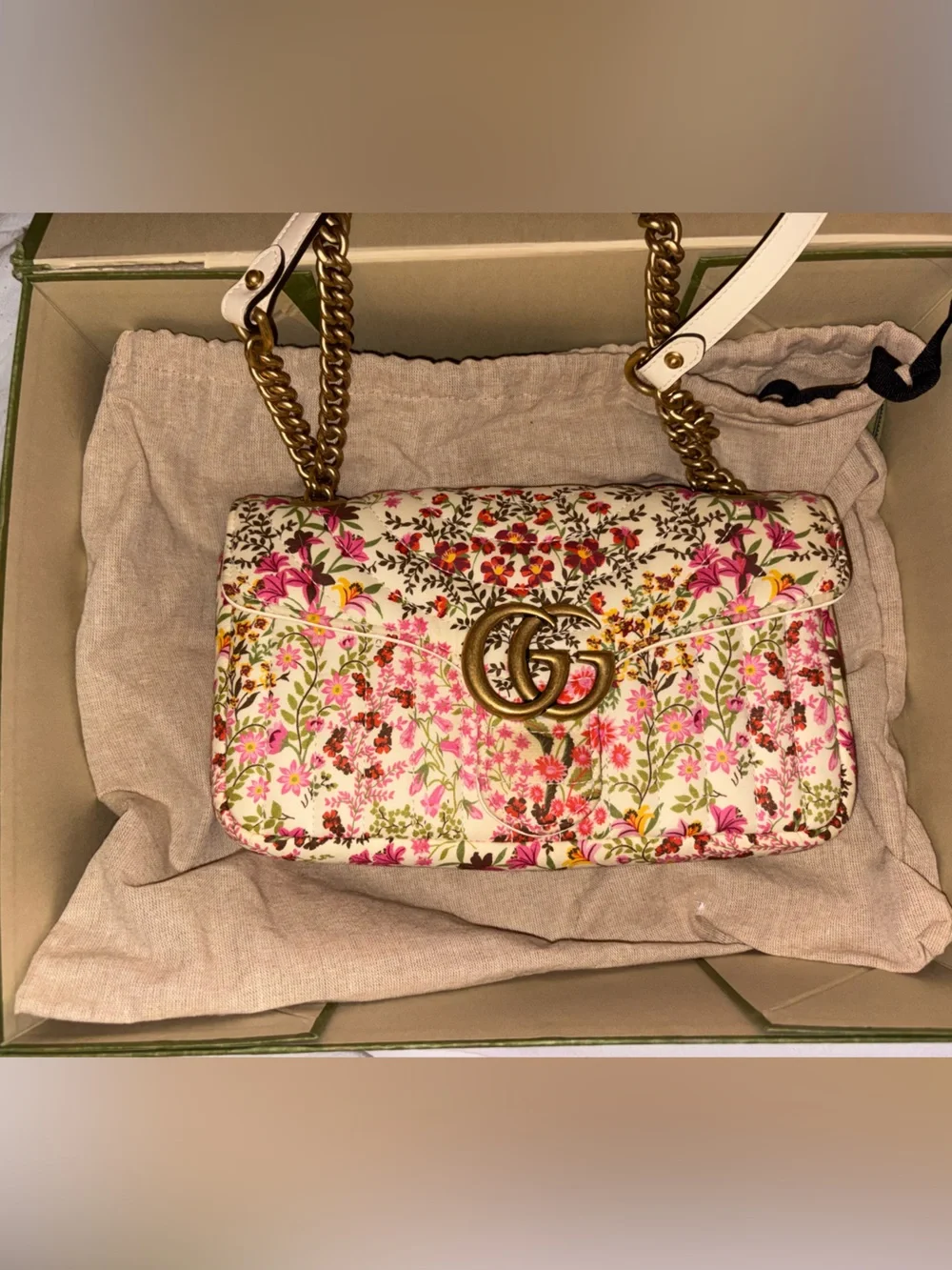 Gucci Marmont Floral Flap Bag